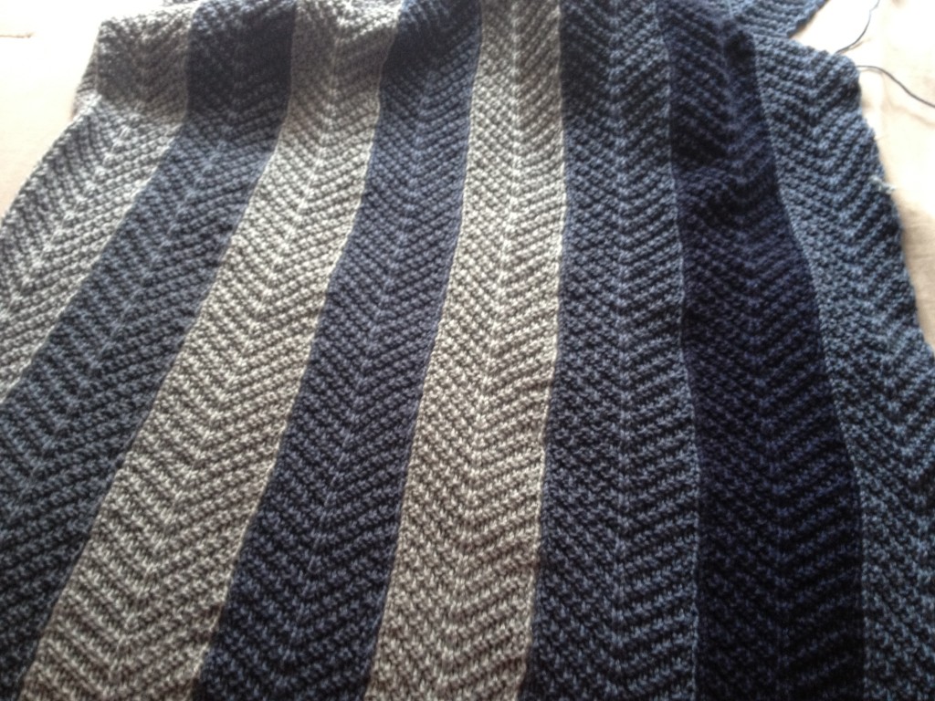 Chevron striped blanket